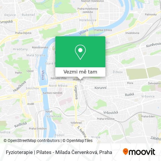 Fyzioterapie | Pilates - Milada Červenková mapa