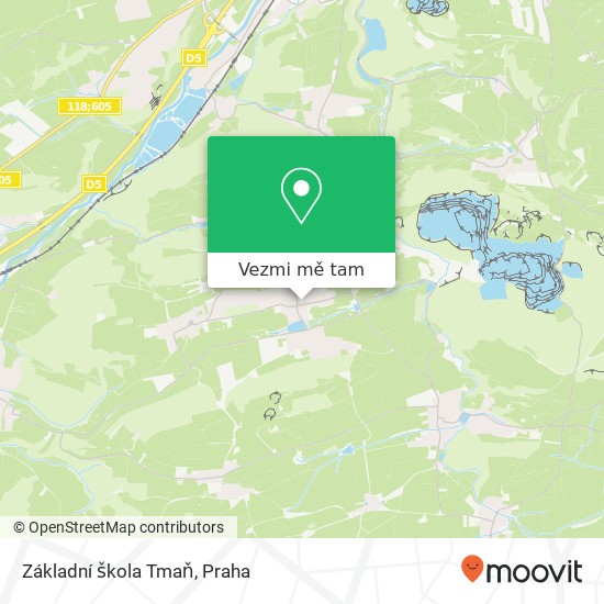 Základní škola Tmaň mapa