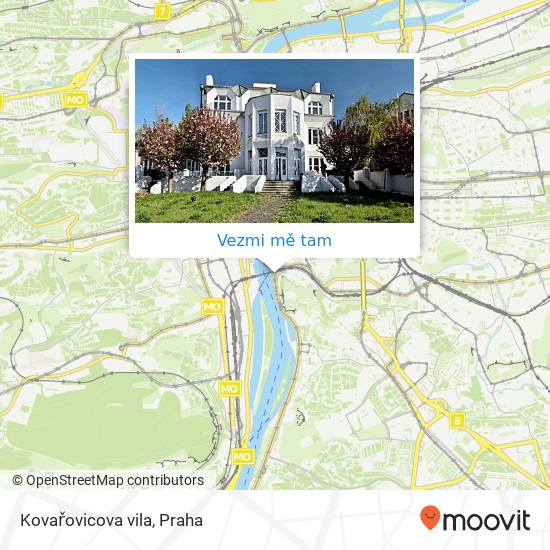 Kovařovicova vila mapa