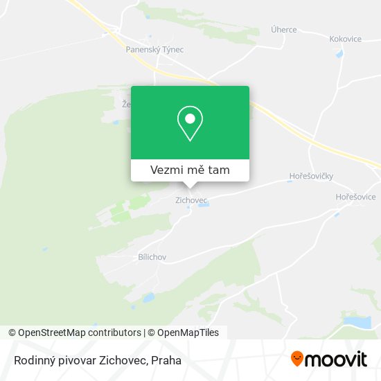 Rodinný pivovar Zichovec mapa