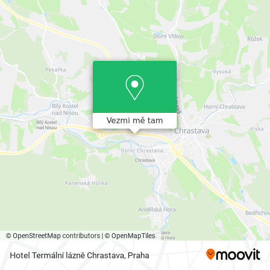 Hotel Termální lázně Chrastava mapa