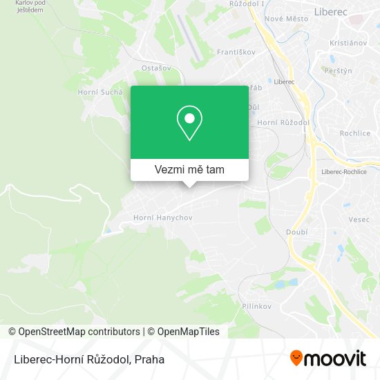 Liberec-Horní Růžodol mapa