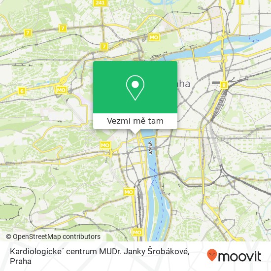 Kardiologicke´ centrum MUDr. Janky Šrobákové mapa