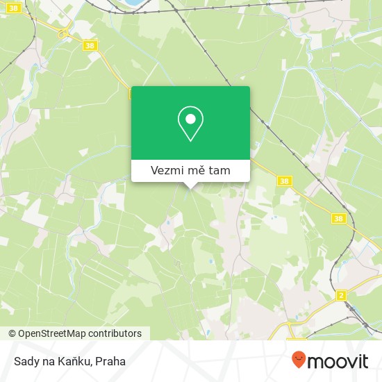 Sady na Kaňku mapa