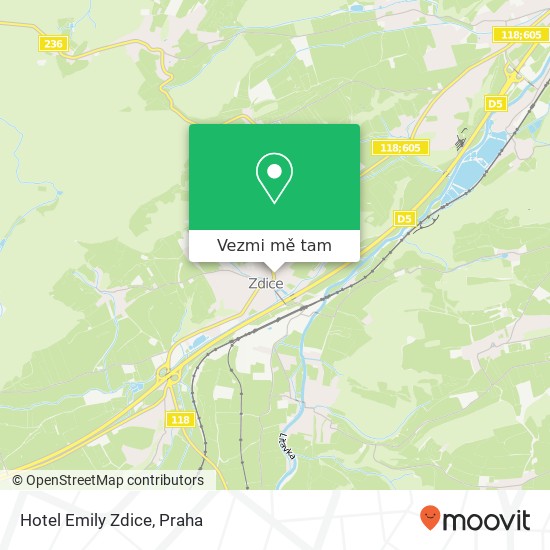 Hotel Emily Zdice mapa