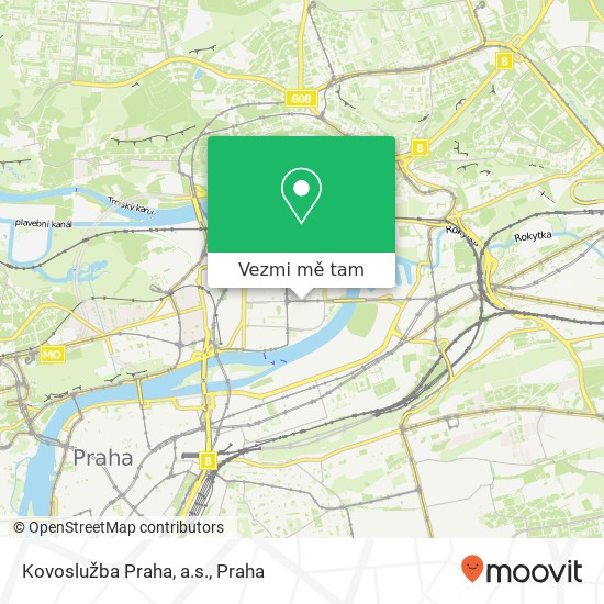 Kovoslužba Praha, a.s. mapa