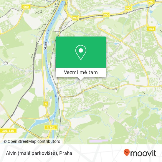 Alvin (malé parkoviště) mapa