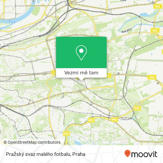 Pražský svaz malého fotbalu mapa