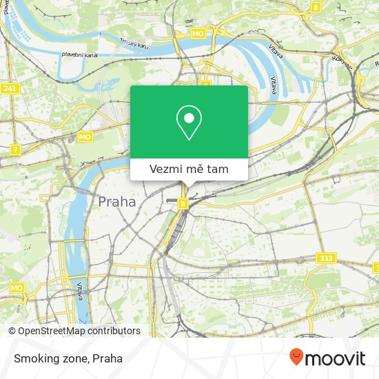 Smoking zone mapa