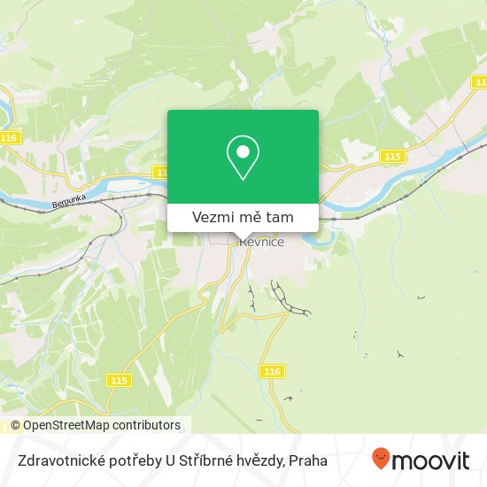 Zdravotnické potřeby U Stříbrné hvězdy mapa