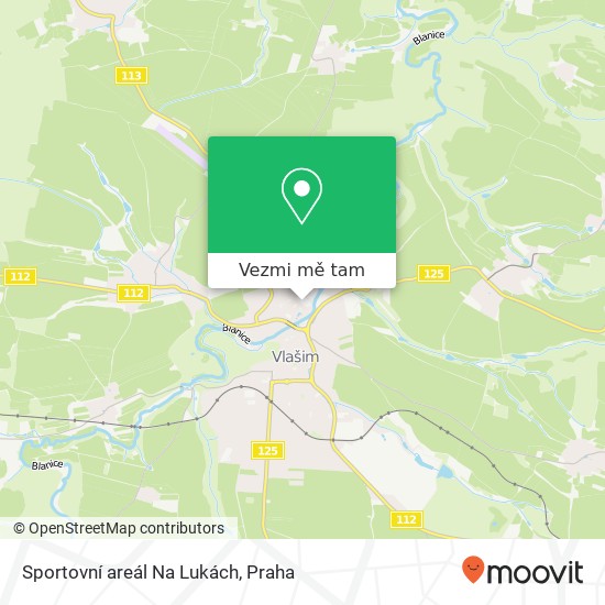 Sportovní areál Na Lukách mapa