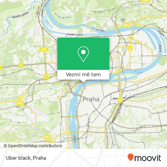 Uber black mapa