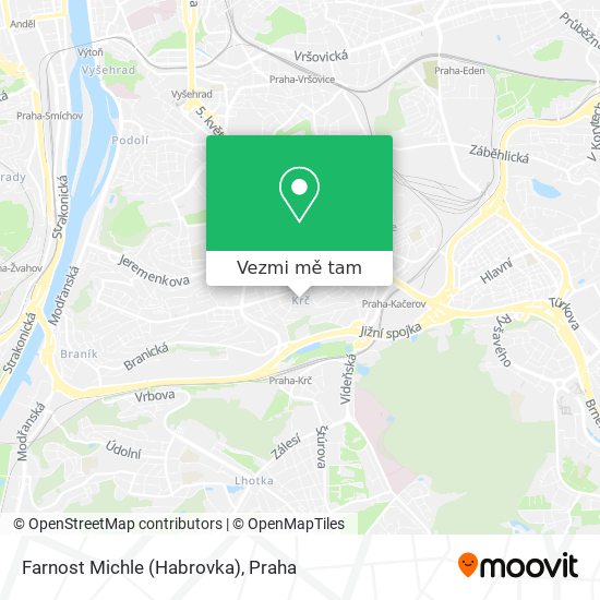 Farnost Michle (Habrovka) mapa