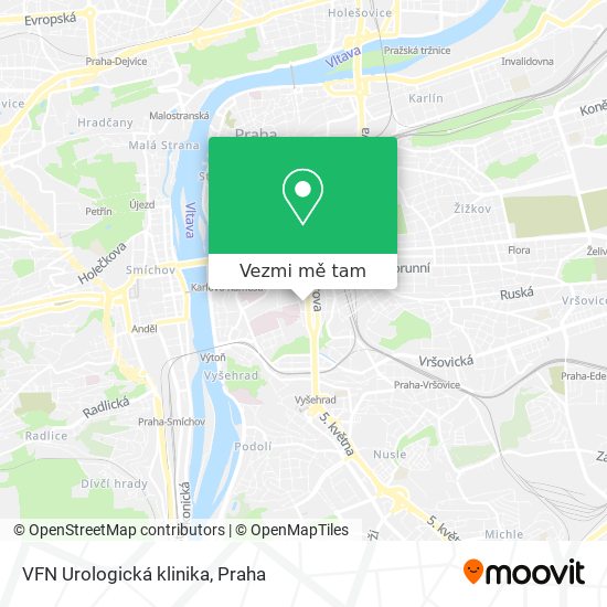 VFN Urologická klinika mapa