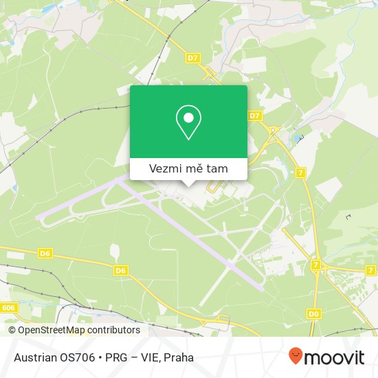 Austrian OS706 • PRG – VIE mapa