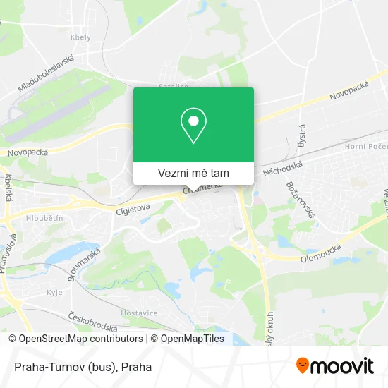 Praha-Turnov (bus) mapa