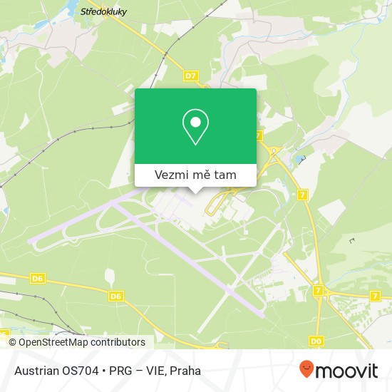 Austrian OS704 • PRG – VIE mapa