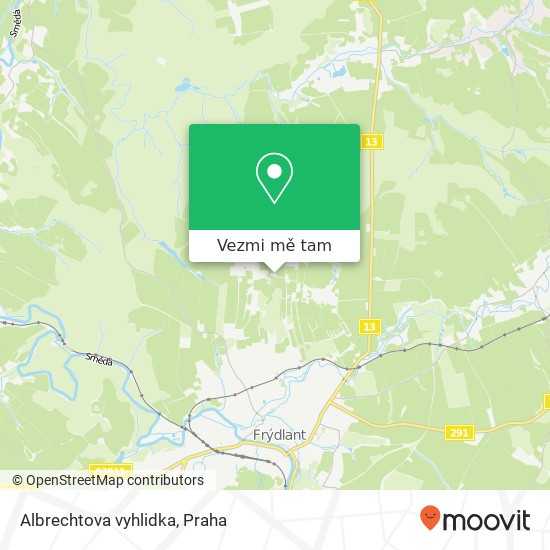 Albrechtova vyhlidka mapa