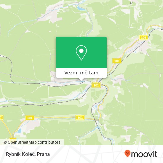 Rybník Koleč mapa