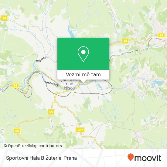 Sportovni Hala Bižuterie mapa