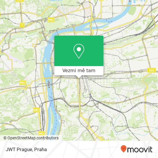 JWT Prague mapa