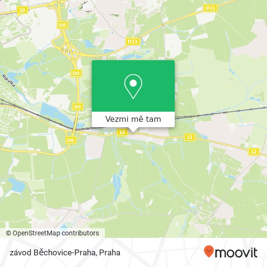 závod Běchovice-Praha mapa