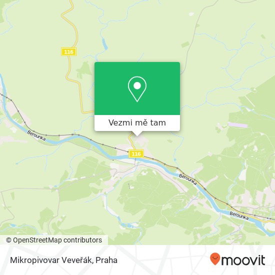 Mikropivovar Veveřák mapa