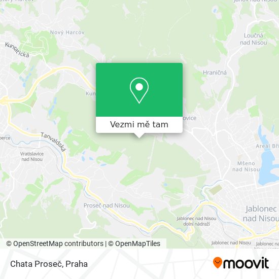 Chata Proseč mapa