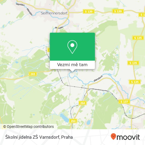 Školní jídelna ZŠ Varnsdorf mapa