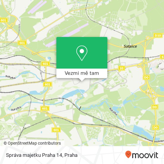 Správa majetku Praha 14 mapa