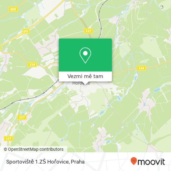 Sportoviště 1.ZŠ Hořovice mapa