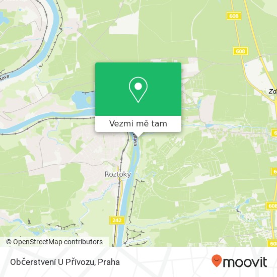 Občerstvení U Přívozu mapa