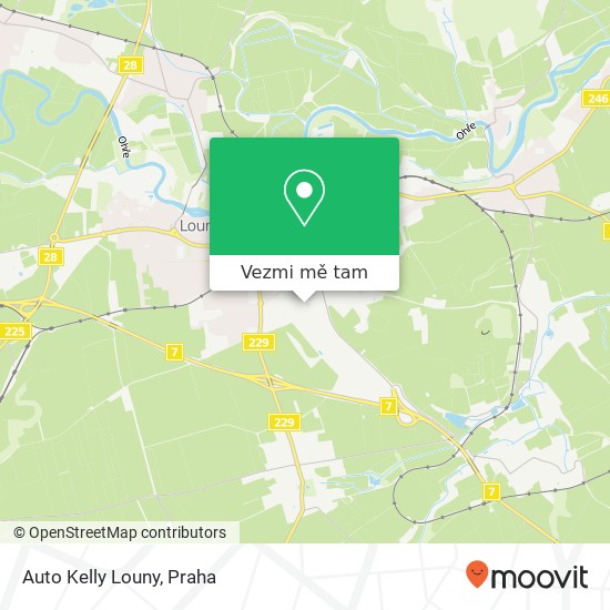 Auto Kelly Louny mapa