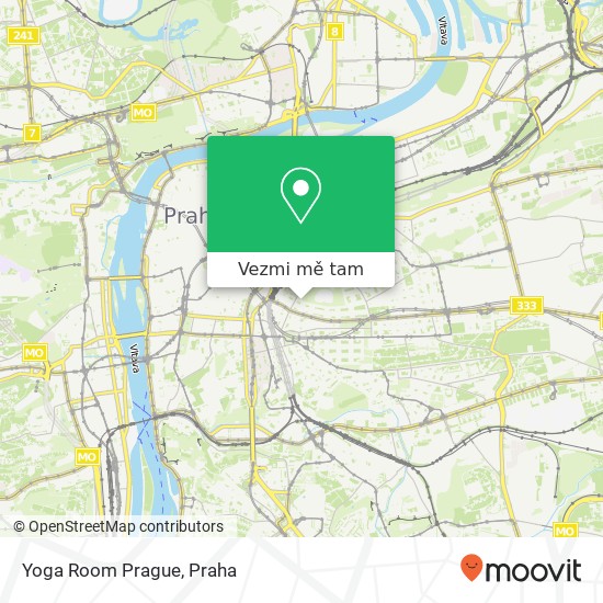 Yoga Room Prague mapa