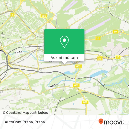 AutoCont Praha mapa