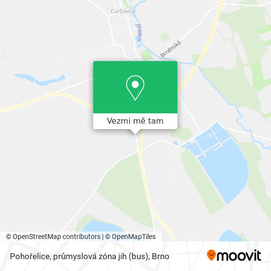 Pohořelice, průmyslová zóna jih (bus) mapa