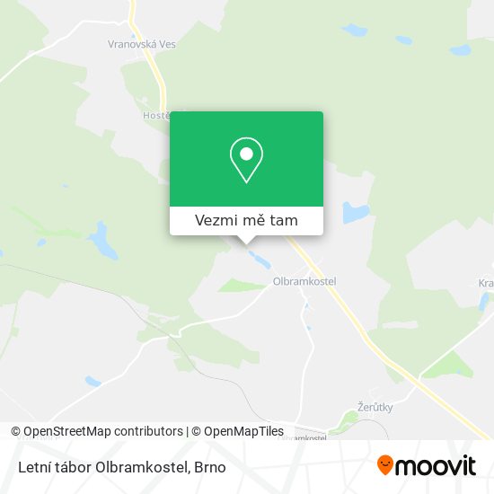 Letní tábor Olbramkostel mapa