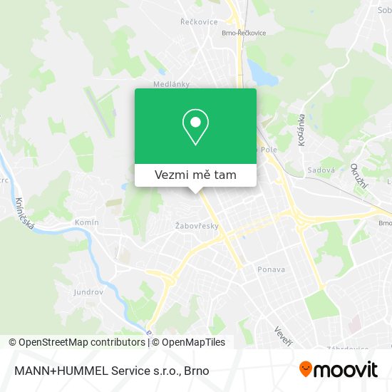 MANN+HUMMEL Service s.r.o. mapa