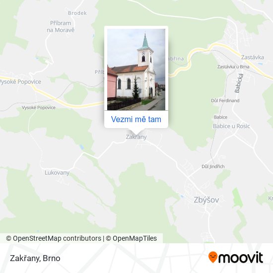 Zakřany mapa