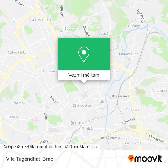 Vila Tugendhat mapa