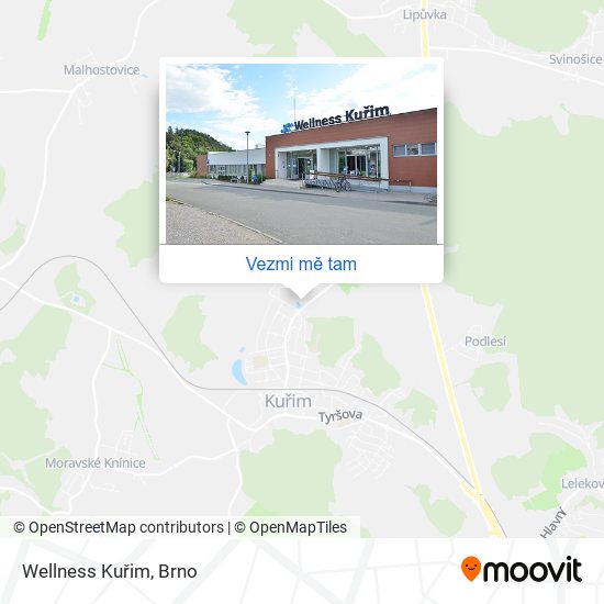 Wellness Kuřim mapa