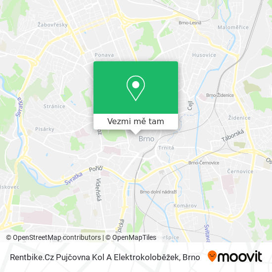 Rentbike.Cz Pujčovna Kol A Elektrokoloběžek mapa