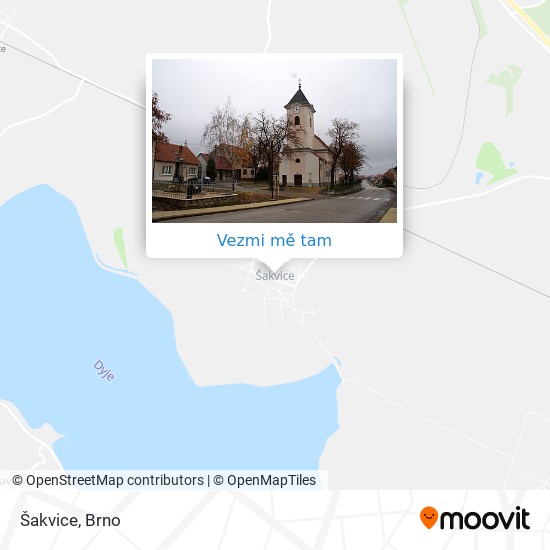 Šakvice mapa