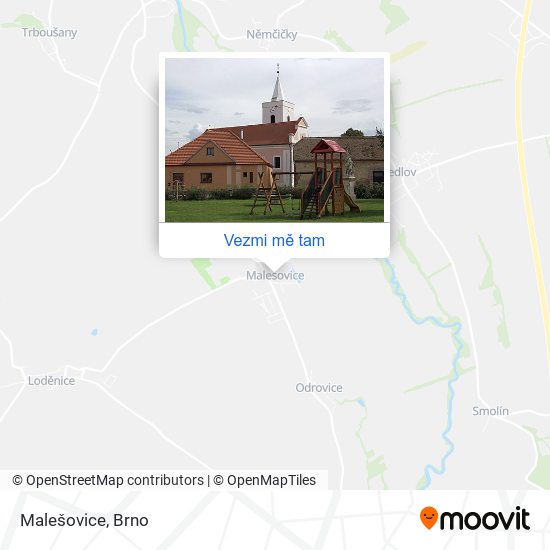 Malešovice mapa