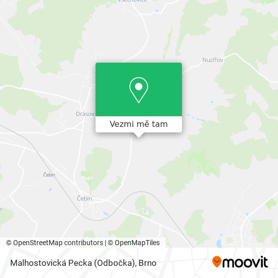 Malhostovická Pecka (Odbočka) mapa