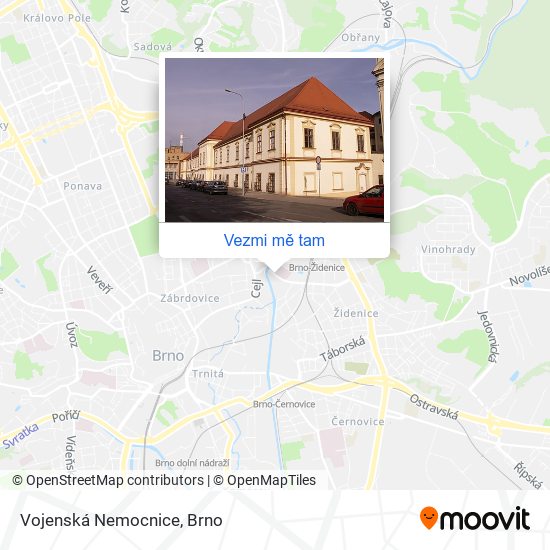 Vojenská Nemocnice mapa