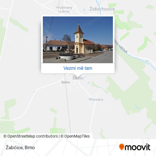 Žabčice mapa