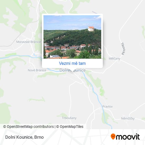 Dolní Kounice mapa