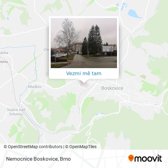 Nemocnice Boskovice mapa