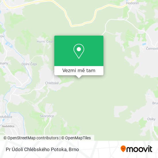 Pr Údolí Chlébského Potoka mapa